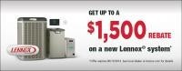 Rebates up to $3,550.00 on new Lennox systems!!!